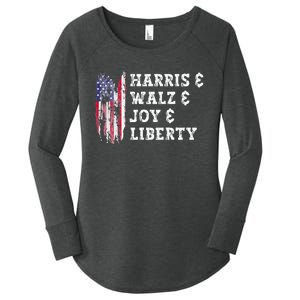 Harris & Walz & Joy & Liberty Women's Perfect Tri Tunic Long Sleeve Shirt