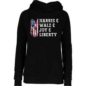 Harris & Walz & Joy & Liberty Womens Funnel Neck Pullover Hood