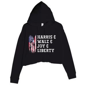 Harris & Walz & Joy & Liberty Crop Fleece Hoodie