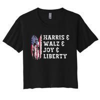 Harris & Walz & Joy & Liberty Women's Crop Top Tee