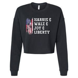 Harris & Walz & Joy & Liberty Cropped Pullover Crew