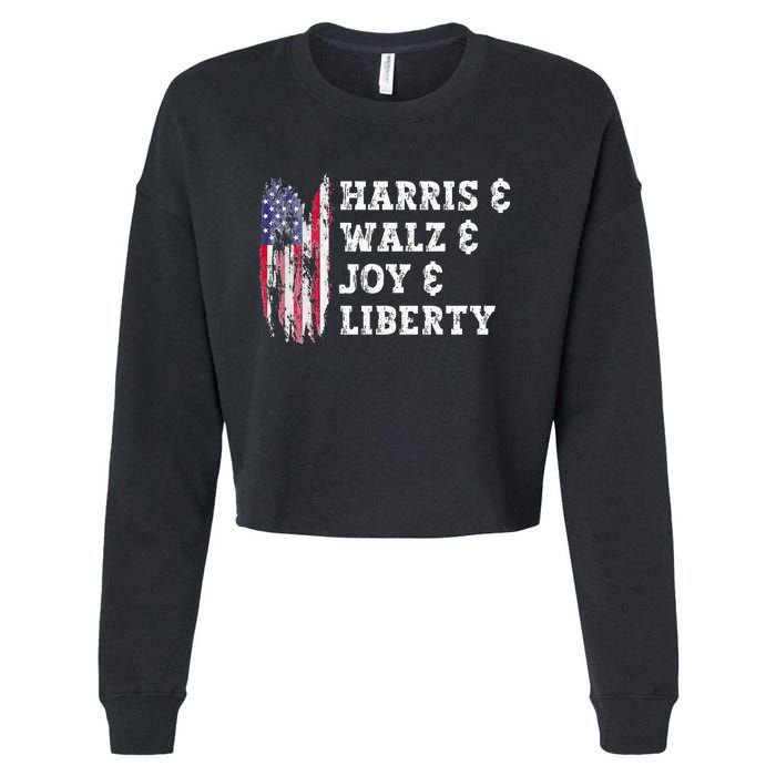 Harris & Walz & Joy & Liberty Cropped Pullover Crew