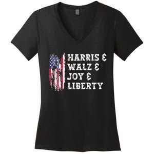 Harris & Walz & Joy & Liberty Women's V-Neck T-Shirt