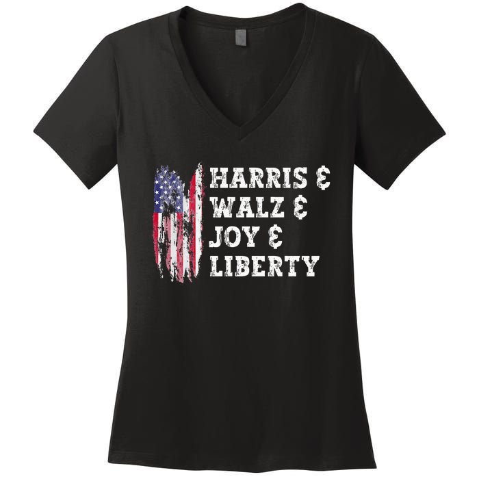 Harris & Walz & Joy & Liberty Women's V-Neck T-Shirt