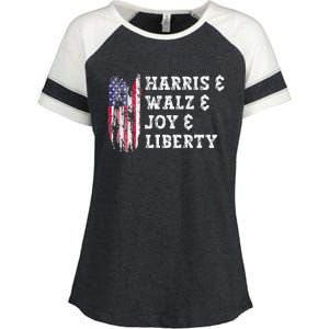 Harris & Walz & Joy & Liberty Enza Ladies Jersey Colorblock Tee