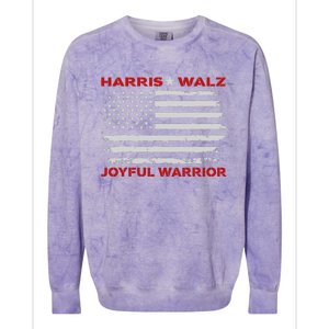 Harris Waltz Joyful Warrior Kamala Harris Tim Walz President Colorblast Crewneck Sweatshirt