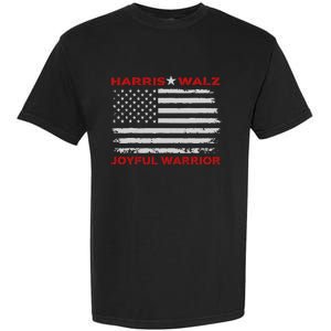 Harris Waltz Joyful Warrior Kamala Harris Tim Walz President Garment-Dyed Heavyweight T-Shirt