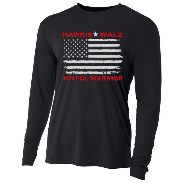 Harris Waltz Joyful Warrior Kamala Harris Tim Walz President Cooling Performance Long Sleeve Crew