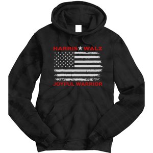 Harris Waltz Joyful Warrior Kamala Harris Tim Walz President Tie Dye Hoodie