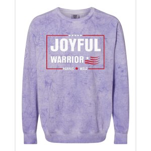 Harris Waltz Joyful Warrior Kamala Harris Tim Walz President Colorblast Crewneck Sweatshirt