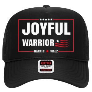 Harris Waltz Joyful Warrior Kamala Harris Tim Walz President High Crown Mesh Back Trucker Hat