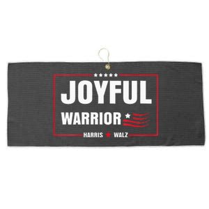 Harris Waltz Joyful Warrior Kamala Harris Tim Walz President Large Microfiber Waffle Golf Towel