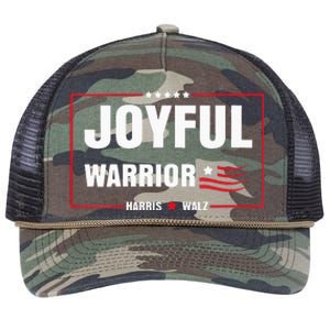 Harris Waltz Joyful Warrior Kamala Harris Tim Walz President Retro Rope Trucker Hat Cap