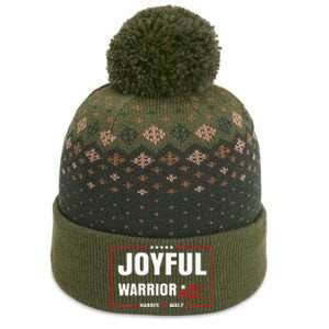 Harris Waltz Joyful Warrior Kamala Harris Tim Walz President The Baniff Cuffed Pom Beanie