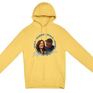 Harris Walz Joyful Warriors Walz Kamala Harris 2024 Premium Pullover Hoodie