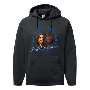 Harris Walz Joyful Warriors Walz Kamala Harris 2024 Performance Fleece Hoodie