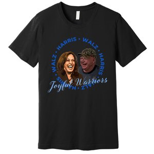 Harris Walz Joyful Warriors Walz Kamala Harris 2024 Premium T-Shirt