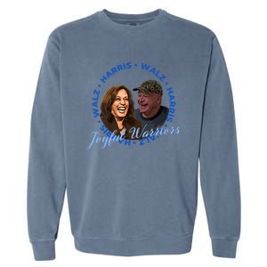 Harris Walz Joyful Warriors Walz Kamala Harris 2024 Garment-Dyed Sweatshirt