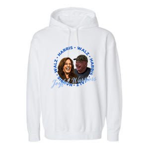 Harris Walz Joyful Warriors Walz Kamala Harris 2024 Garment-Dyed Fleece Hoodie