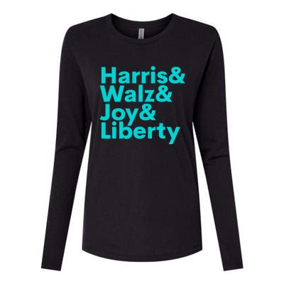 Harris Walz Joy Liberty Harris Walz Waltz 2024 Retro Womens Cotton Relaxed Long Sleeve T-Shirt