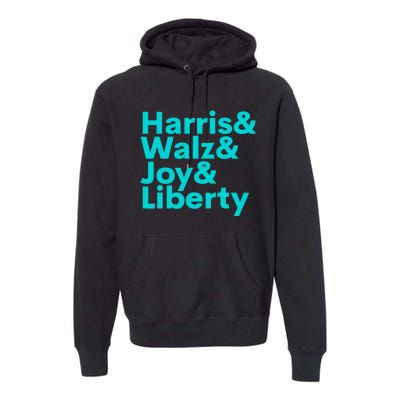 Harris Walz Joy Liberty Harris Walz Waltz 2024 Retro Premium Hoodie