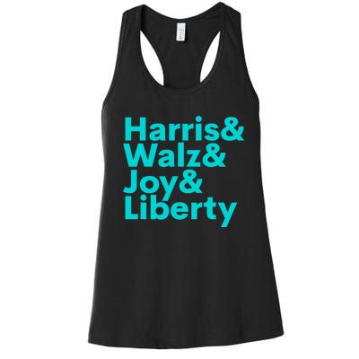 Harris Walz Joy Liberty Harris Walz Waltz 2024 Retro Women's Racerback Tank