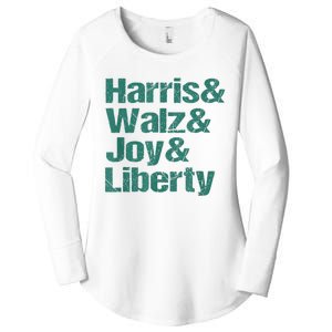 Harris Walz Joy Liberty Women's Perfect Tri Tunic Long Sleeve Shirt