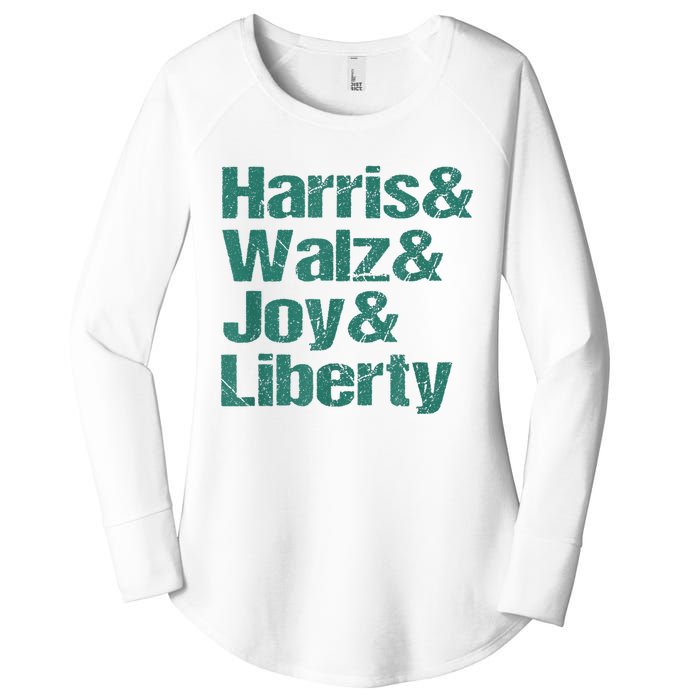 Harris Walz Joy Liberty Women's Perfect Tri Tunic Long Sleeve Shirt