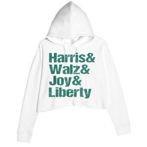 Harris Walz Joy Liberty Crop Fleece Hoodie