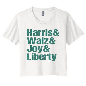 Harris Walz Joy Liberty Women's Crop Top Tee