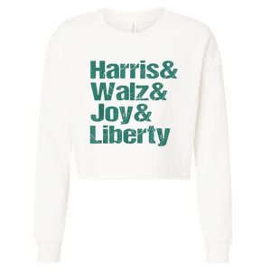 Harris Walz Joy Liberty Cropped Pullover Crew