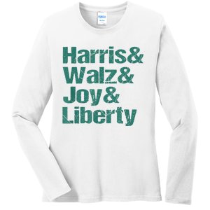 Harris Walz Joy Liberty Ladies Long Sleeve Shirt