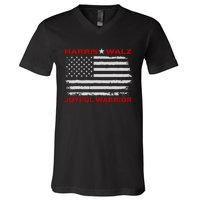 Harris Waltz Joyful Warrior Kamala Harris Tim Walz President V-Neck T-Shirt