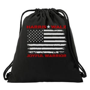 Harris Waltz Joyful Warrior Kamala Harris Tim Walz President Drawstring Bag