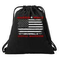 Harris Waltz Joyful Warrior Kamala Harris Tim Walz President Drawstring Bag