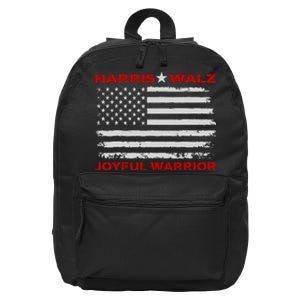 Harris Waltz Joyful Warrior Kamala Harris Tim Walz President 16 in Basic Backpack