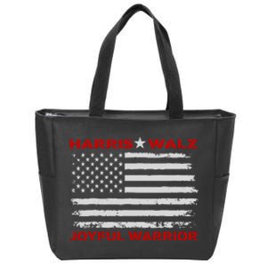 Harris Waltz Joyful Warrior Kamala Harris Tim Walz President Zip Tote Bag