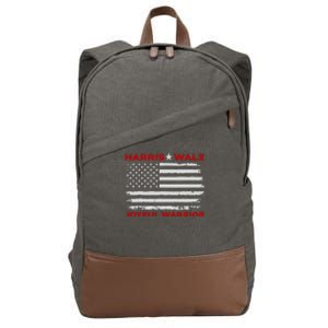 Harris Waltz Joyful Warrior Kamala Harris Tim Walz President Cotton Canvas Backpack