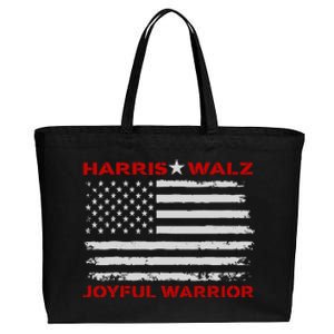 Harris Waltz Joyful Warrior Kamala Harris Tim Walz President Cotton Canvas Jumbo Tote