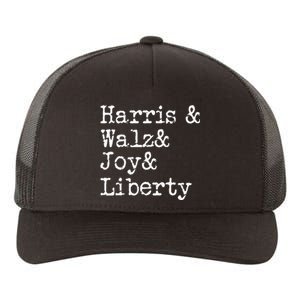 Harris Walz Joy Liberty Vote Kamala Harris President 2024 Yupoong Adult 5-Panel Trucker Hat