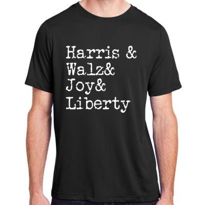 Harris Walz Joy Liberty Vote Kamala Harris President 2024 Adult ChromaSoft Performance T-Shirt