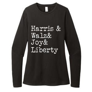 Harris Walz Joy Liberty Vote Kamala Harris President 2024 Womens CVC Long Sleeve Shirt