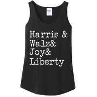 Harris Walz Joy Liberty Vote Kamala Harris President 2024 Ladies Essential Tank