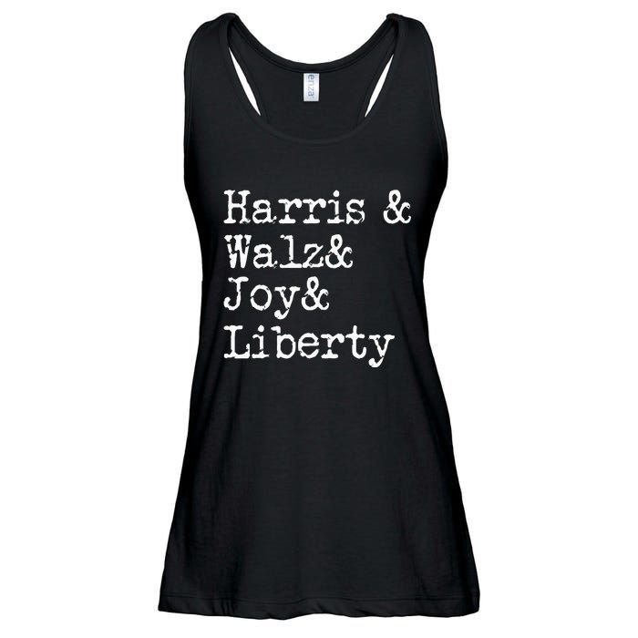 Harris Walz Joy Liberty Vote Kamala Harris President 2024 Ladies Essential Flowy Tank