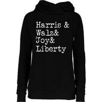 Harris Walz Joy Liberty Vote Kamala Harris President 2024 Womens Funnel Neck Pullover Hood