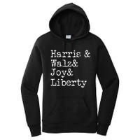 Harris Walz Joy Liberty Vote Kamala Harris President 2024 Women's Pullover Hoodie