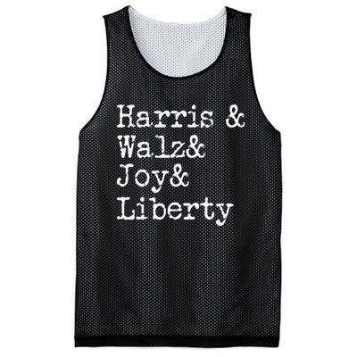 Harris Walz Joy Liberty Vote Kamala Harris President 2024 Mesh Reversible Basketball Jersey Tank