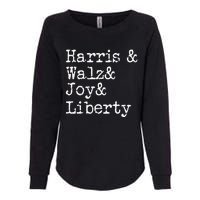 Harris Walz Joy Liberty Vote Kamala Harris President 2024 Womens California Wash Sweatshirt