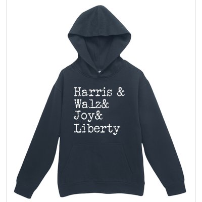 Harris Walz Joy Liberty Vote Kamala Harris President 2024 Urban Pullover Hoodie