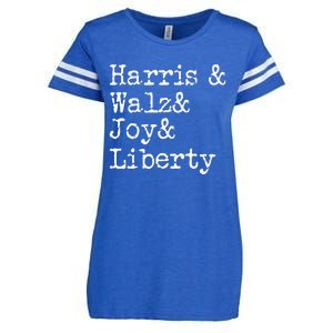 Harris Walz Joy Liberty Vote Kamala Harris President 2024 Enza Ladies Jersey Football T-Shirt